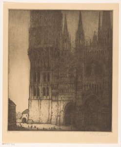 Facade of the Notre-Dame Cathedral in Rouen