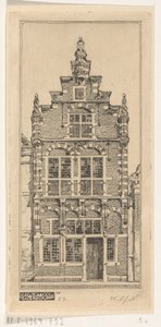 Facade of the Edam Museum by Wijnand Otto Jan Nieuwenkamp (signed by artist)