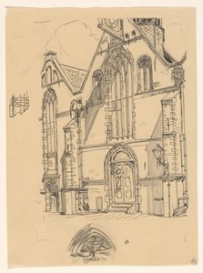 Western Facade of the Noorderkerk in Hoorn by Wijnand Otto Jan Nieuwenkamp