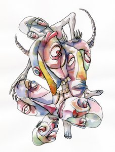 Surreal Intertwined Faces