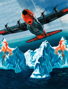 A Lockheed Hercules Patrolling Icebergs for the Coast Guard