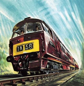 Diesel Train by Wilf (20th century) Hardy