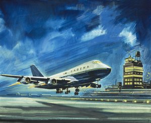 Sabena. Passenger Aircraft by Wilf (20th century) Hardy