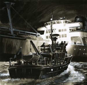 The British Way of Life: Revenue cutters of the British coastguard by Wilf (20th century) Hardy