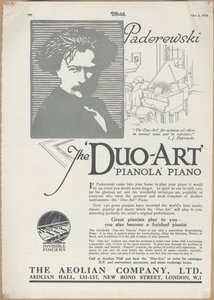 Aeolian Company Pianolas by Wilfred Fryer