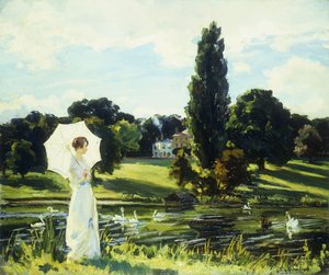 Lynne Fontanne by the Thames
