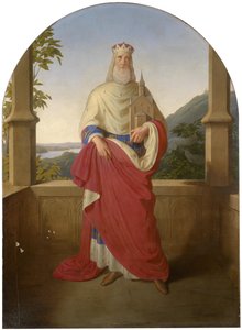 Saint Leopold in Front of a Danube View and the Leopoldsberg in the Background, by Wilhelm August Rieder by Wilhelm August Rieder