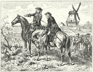 The Duke of Marlborough and Prince Eugene of Savoy at the Battle of Malplaquet by Wilhelm Camphausen