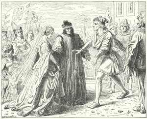 The Holy Roman Emperor Frederick III Meeting His Fiancee, Eleanor of Portugal, at Siena by Wilhelm Camphausen