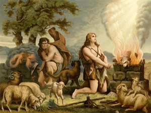 Sacrifices of Cain and Abel by Wilhelm Ebbinghaus