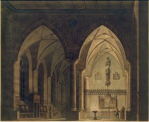 Gothic Church Interior by Wilhelm Gail