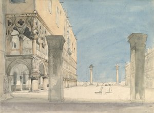 View of the Piazzetta di San Marco in Venice by Wilhelm Gail