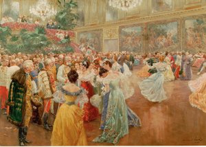 Courtball in the Redoutensaele, Imperial Palace, Vienna by Wilhelm Gause