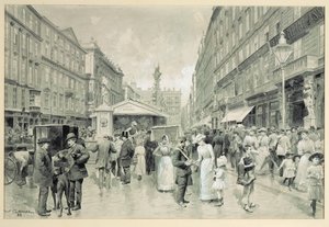 The Graben, Central Square in Downtown Vienna by Wilhelm Gause