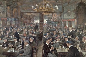 The Student Brasserie of the Thuringer Hof in Leipzig, c.1900