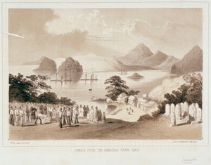 Simoda from the American graveyard by Wilhelm Joseph Heine