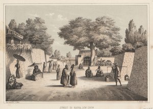 Street in Napha, Lew Chew, 1855