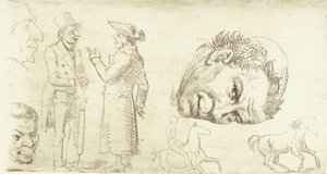 Second test sheet in stylography with monk
