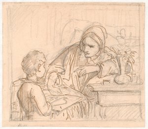Annette Hage Showing Pictures to Her Nephew Hother by Wilhelm Marstrand