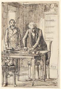 The Letter is Sealed, While the Servant Waits by Wilhelm Marstrand