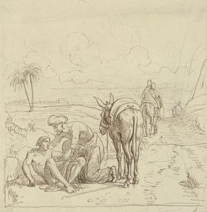 The Good Samaritan Finds the Wounded Man by Wilhelm Marstrand