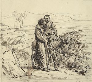 The Good Samaritan Accompanies the Wounded by Wilhelm Marstrand