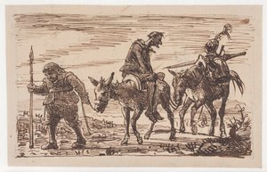 The flogged Don Quixote is brought home