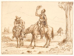 Don Quixote Contemplates His Helmet