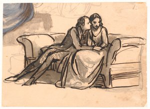 A Couple Sitting on a Sofa