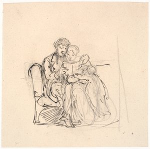 A Young Couple Reading a Letter by Wilhelm Marstrand