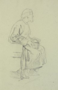 Figure studies. Seated old man