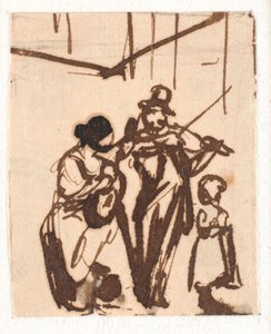 Street Musicians. Very Small Sketch