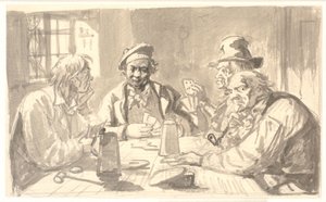 Card Game in a Tavern Cellar by Wilhelm Marstrand