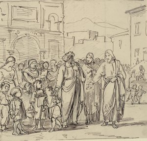 Let the Little Children Come to Me by Wilhelm Marstrand
