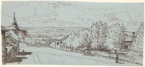 The Road to Leksand Church, Dalarne by Wilhelm Marstrand