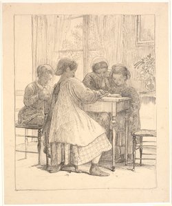 Reading Lesson by Wilhelm Marstrand