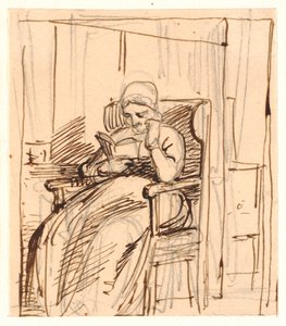 Reading Old Lady by Wilhelm Marstrand