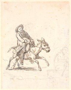 Priest on a Galloping Donkey by Wilhelm Marstrand