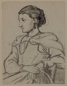Seated Female Figure by Wilhelm Marstrand