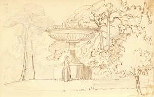 Southern Garden with a Lady by a Colossal Bowl