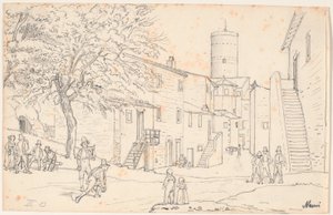 The Market in Nemi by Wilhelm Marstrand