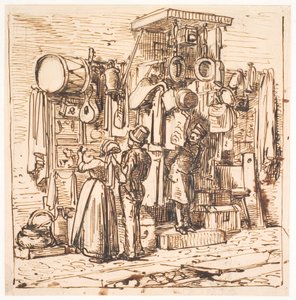 Outside a Junk Shop by Wilhelm Marstrand