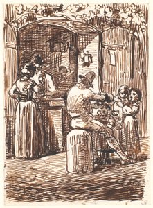 Outside a Wine Shop in Italy by Wilhelm Marstrand