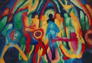 Entry into Jerusalem by Wilhelm Morgner