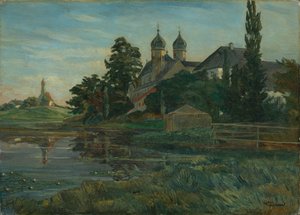 View of Seeon Abbey by Wilhelm Trübner