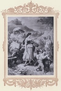 Dorothea and the Emigrants, Hermann and Dorothea by Wilhelm von (after) Kaulbach