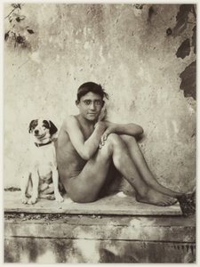 Boy and His Dog, Taormina, Italy, c.1900 by Baron Wilhelm von Gloeden
