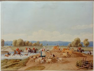 The Deer Hunt by Wilhelm von Kobell