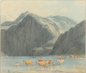 Königsee with the Cliffs of St. Bartholomä by Wilhelm von Kobell