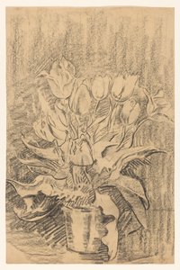 Vase with Tulips by Wilhelmus Johannes Steenhoff